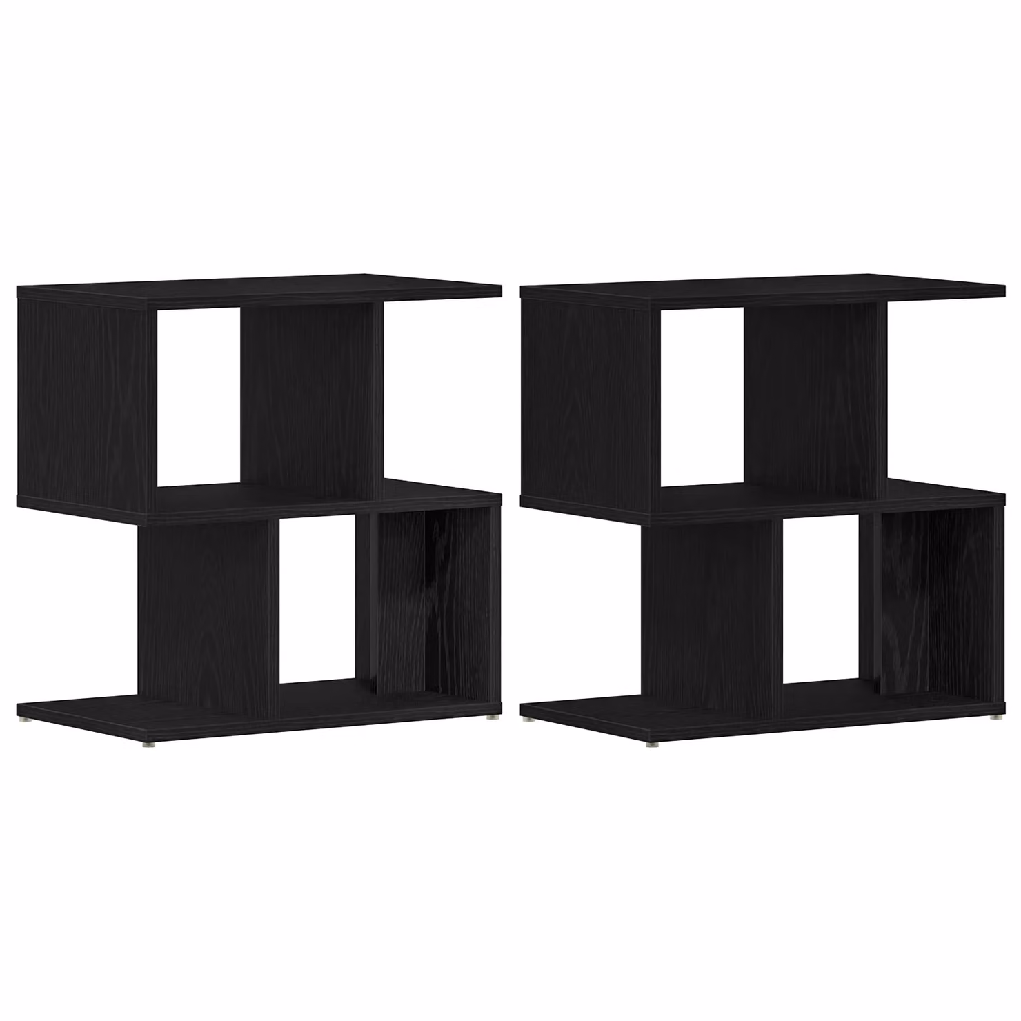 Berkfield Home Set of 2 Modern Black Oak Bedside Cabinets, W/D/H: 50 x 30 x 51.5 cm – 2