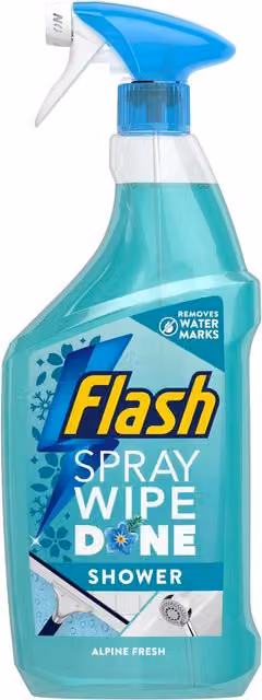Flash Spray Wipe Done Shower Cleaner in Turquoise
