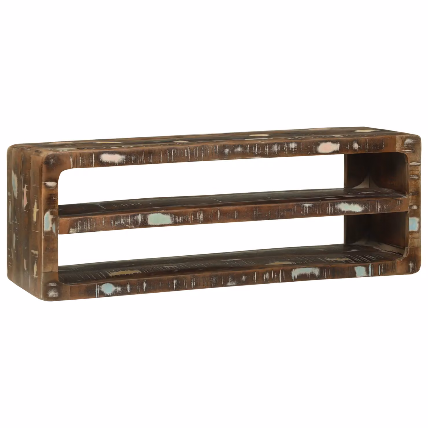 Berkfield Home Rustic Reclaimed Solid Wood TV Cabinet in Brown, W/D/H: 100 x 32 x 36 cm – 2