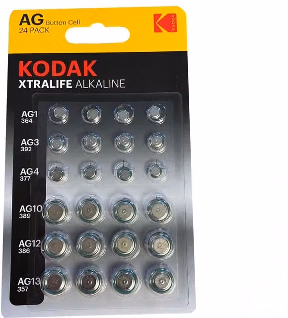 Kodak Silver Mixed Alkaline Button Cell Batteries