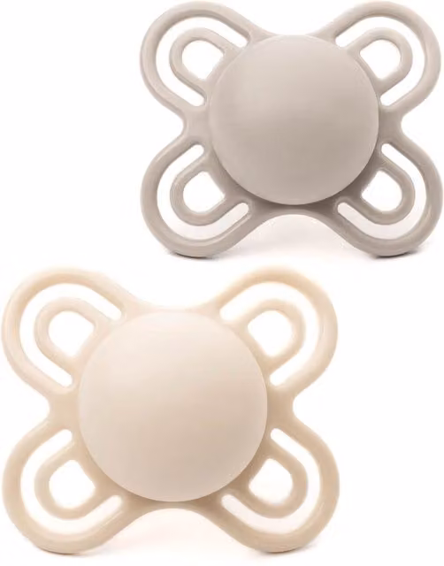 MAM Perfect Orthodontic Soothers for Newborns 0-2 Months, 2 Pack, Beige