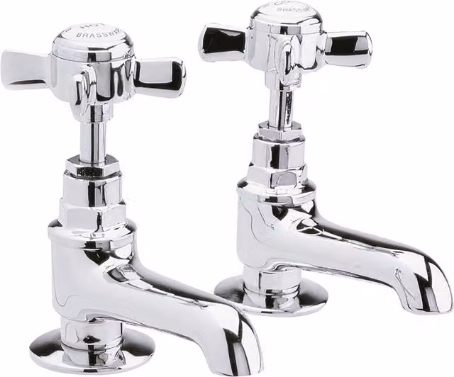 Balterley Kingsey Traditional Two-Handle Basin Mixer Taps in Chrome – 1