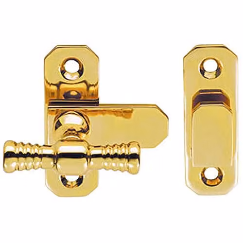 Loops Polished Brass Window T-Handle Fastener Cabinet Door Lock