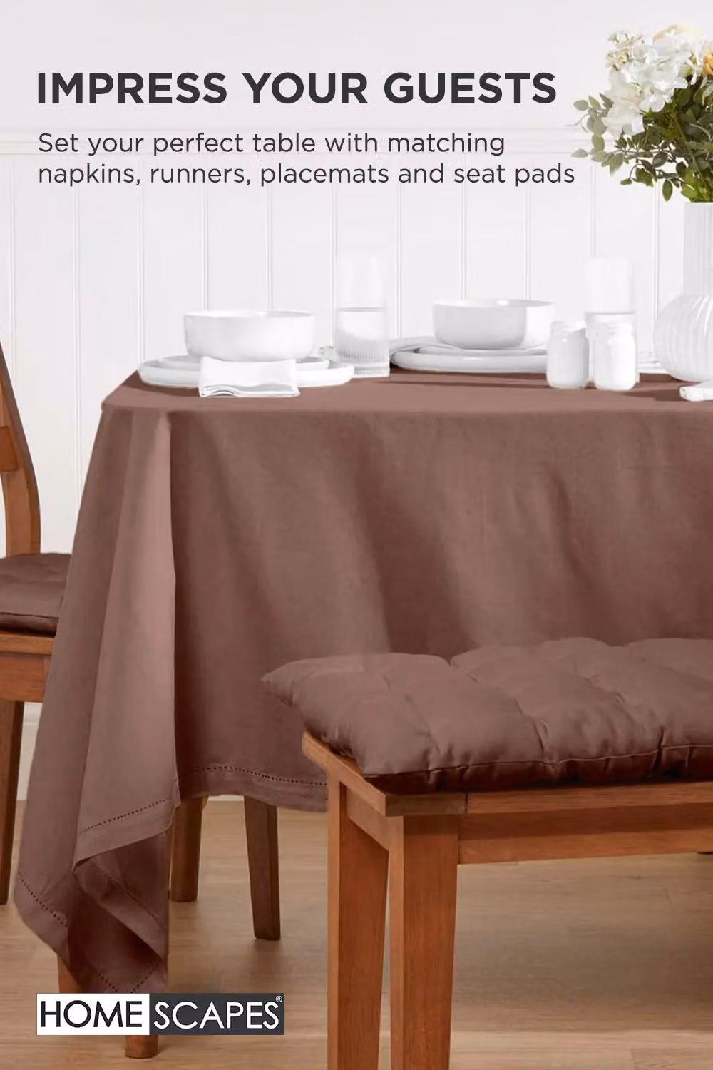 Homescapes 3 Seater Garden Bench Cushion in Brown, W: 143 cm, D: 48 cm – 4