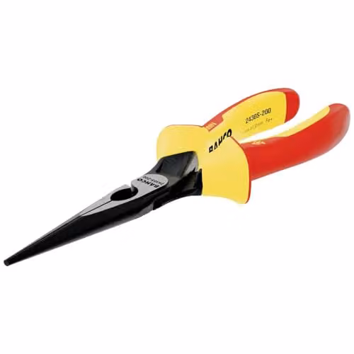 Bahco Long Nose Pliers in Red and Multicolour, 200mm, Alloy Steel