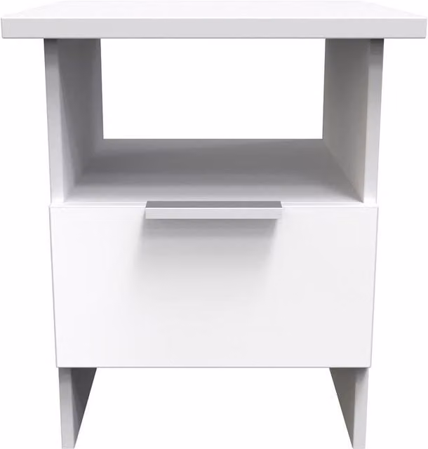 Ready Assembled 2 U Dover Bottom Drawer Lamp Table in White