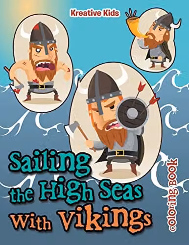 Kreative Kids Sailing the High Seas With Vikings Colouring Book for Children, Multicolour