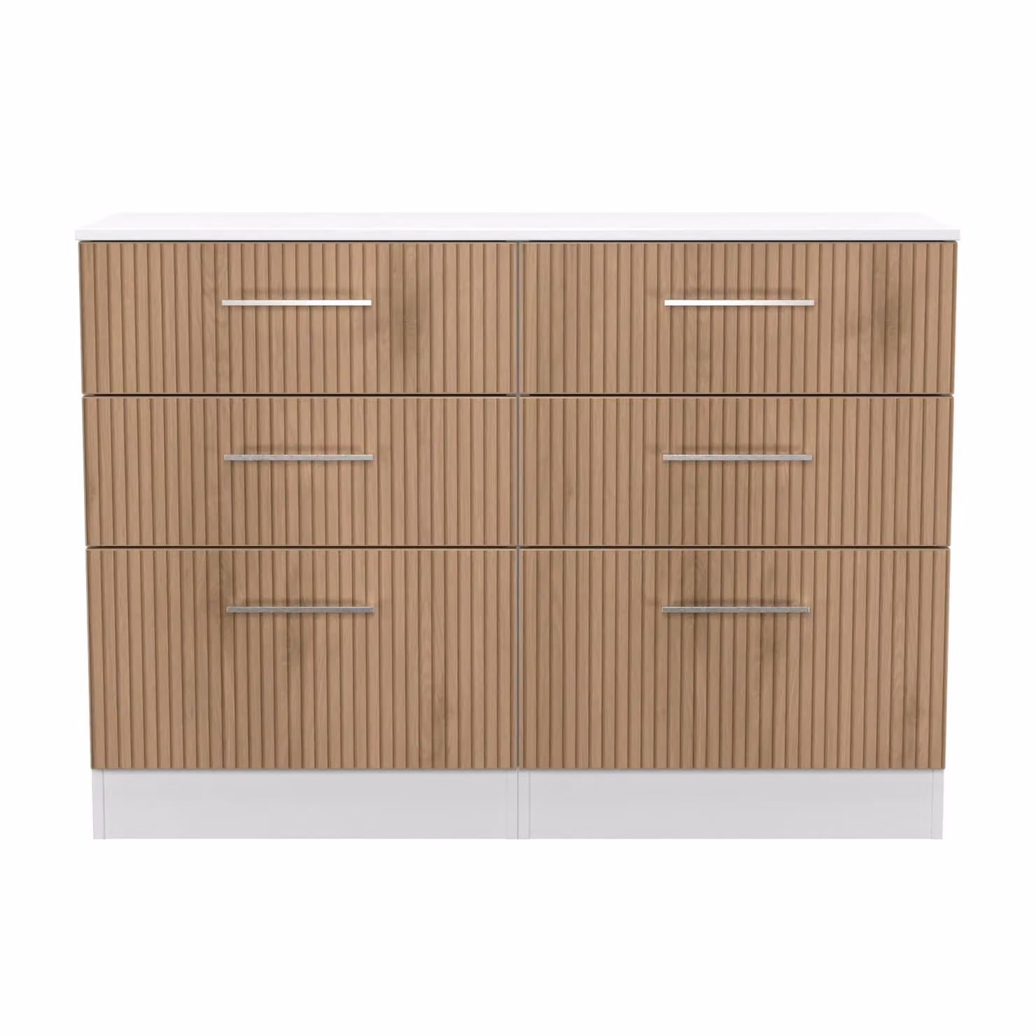 Ready Assembled 2 U Gloucester 6 Drawer Wide Chest in White