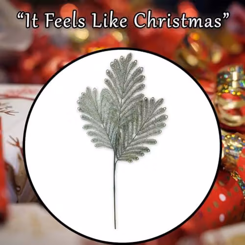 VFM e-Store Christmas Fern Spray Stem Decoration, Green, H: 63 cm, W: 22 cm – 6