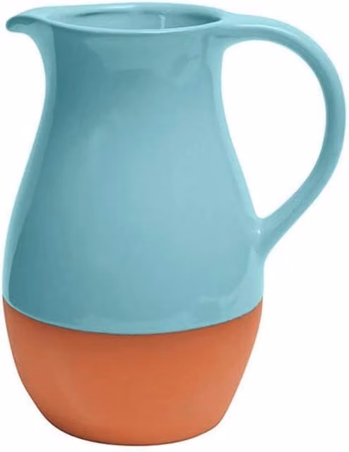 dexam Sintra Glazed Terracotta Ceramic Jug in Blue