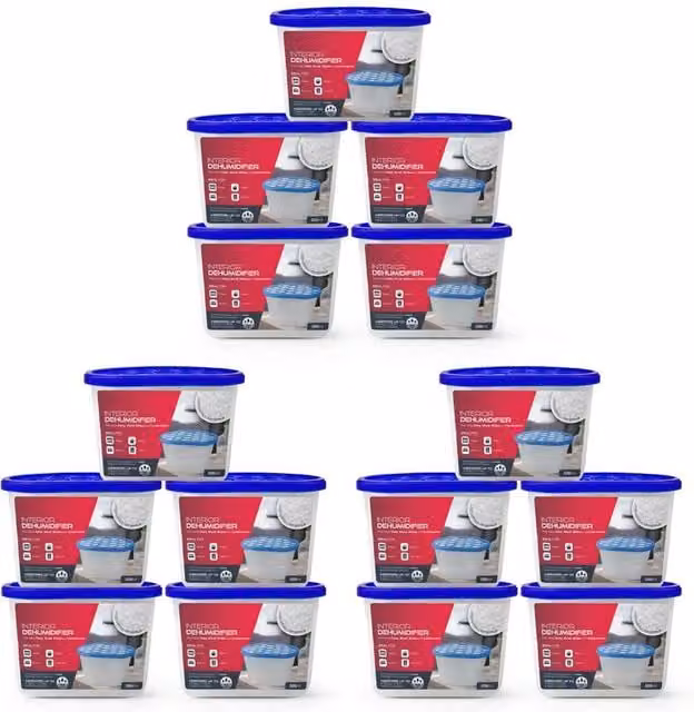 Haltons Dehumidifier Tubs, 15 Pack, White, 500ml per tub – 1