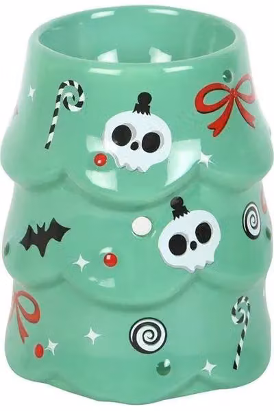 KDMD Creepy Christmas Tree Ceramic Oil Burner and Wax Warmer in Green – 2