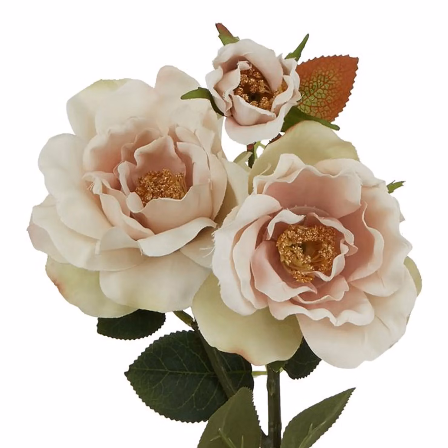 Hill Interiors The Natural Garden Collection Tea Rose Artificial Flower in Pale Pink – 2