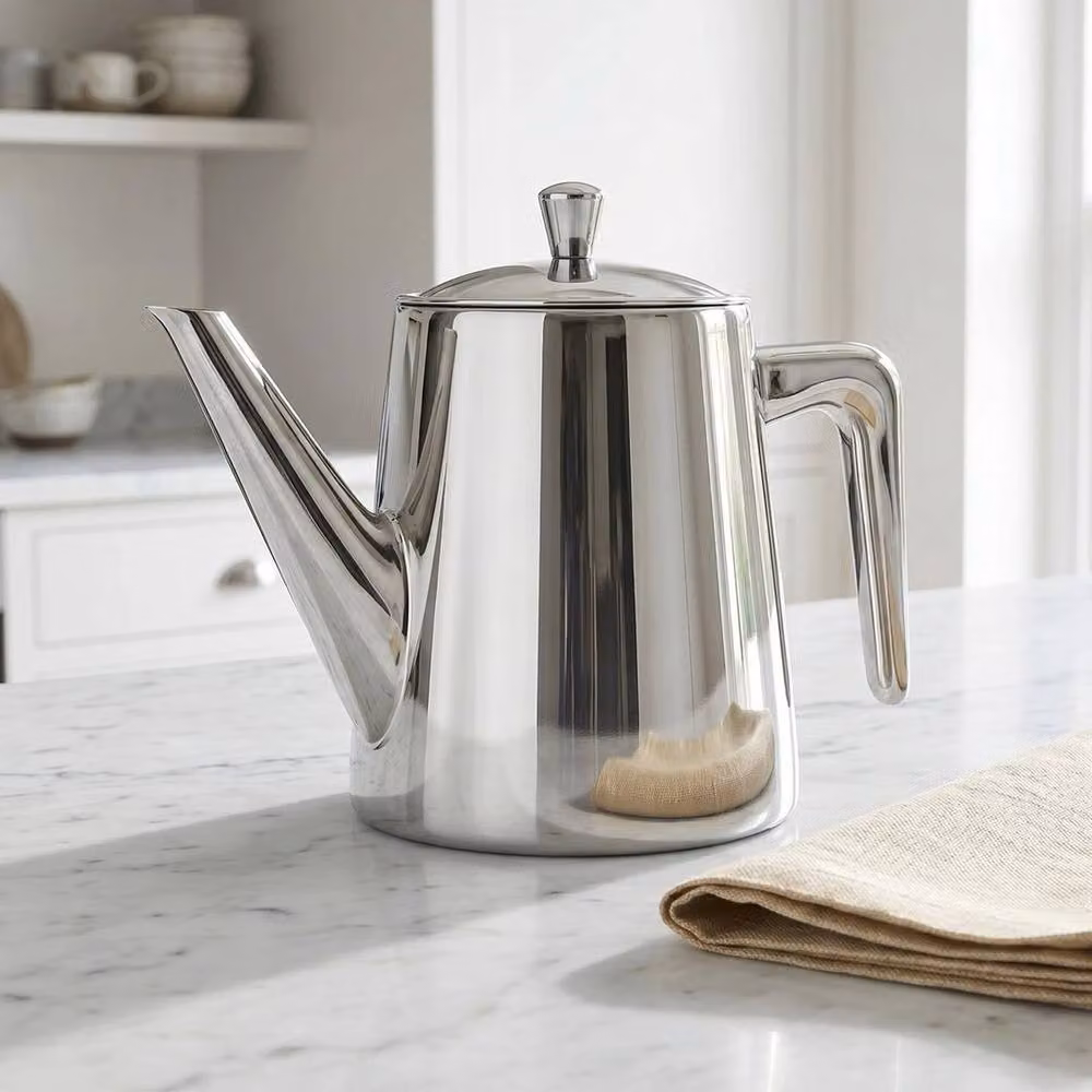 Havendro 304 Stainless Steel Stovetop Teapot with Infuser and Drip-Free Spout, Silver – 4