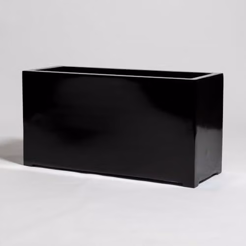 Primrose Black Gloss Polystone Trough Planter 100cm – 1