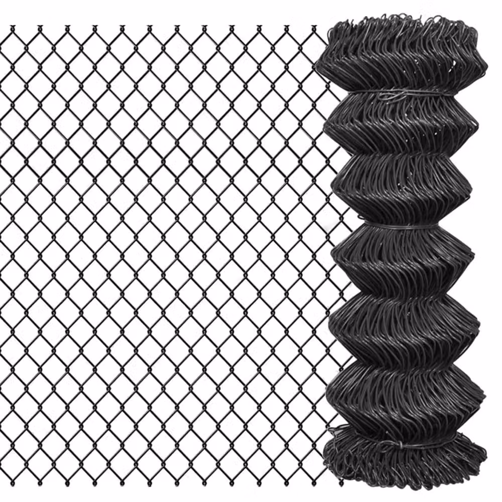 Berkfield Home Grey PVC Coated Steel Chain Link Fence 25 x 1 m – 2
