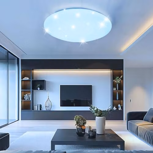 Netlighting Atreju I RGB LED Ceiling Light in White, Dimmable with Remote Control – 3