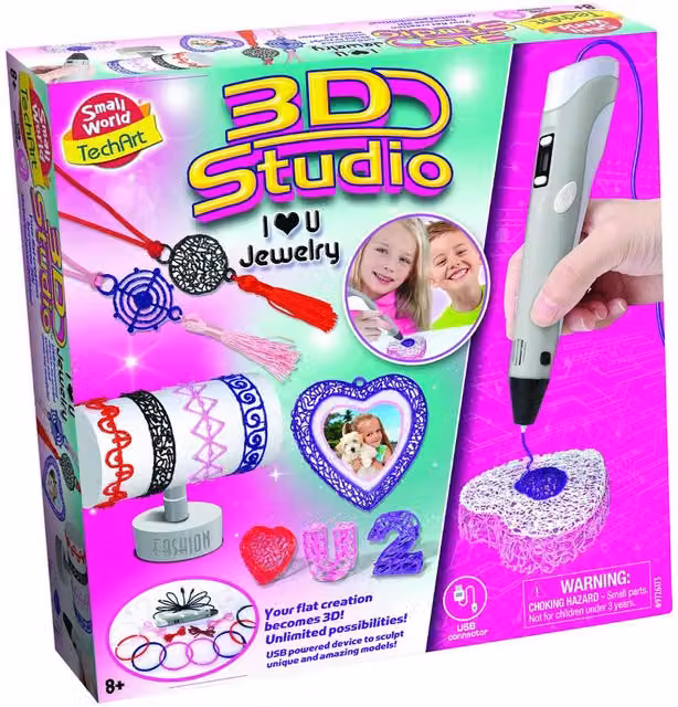 Small World Toys 3D Pen Jewellery Art Set in Pink and Multicolour
