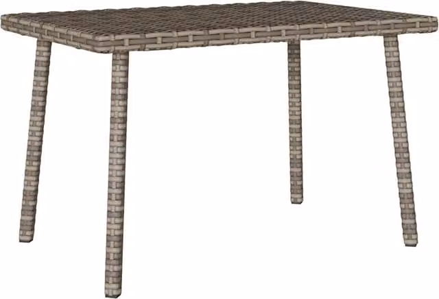 Berkfield Home Modern Grey Poly Rattan Rectangular Garden Coffee Table W/D/H: 60 x 40 x 37 cm – 1