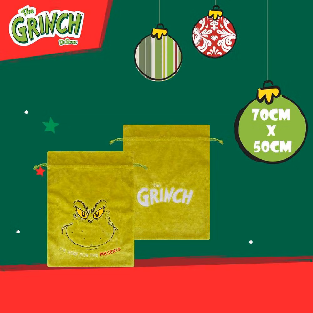 VFM e-Store Grinch Christmas Santa Sack Festive Gift Bag in Green, W: 70 cm, H: 50 cm – 2