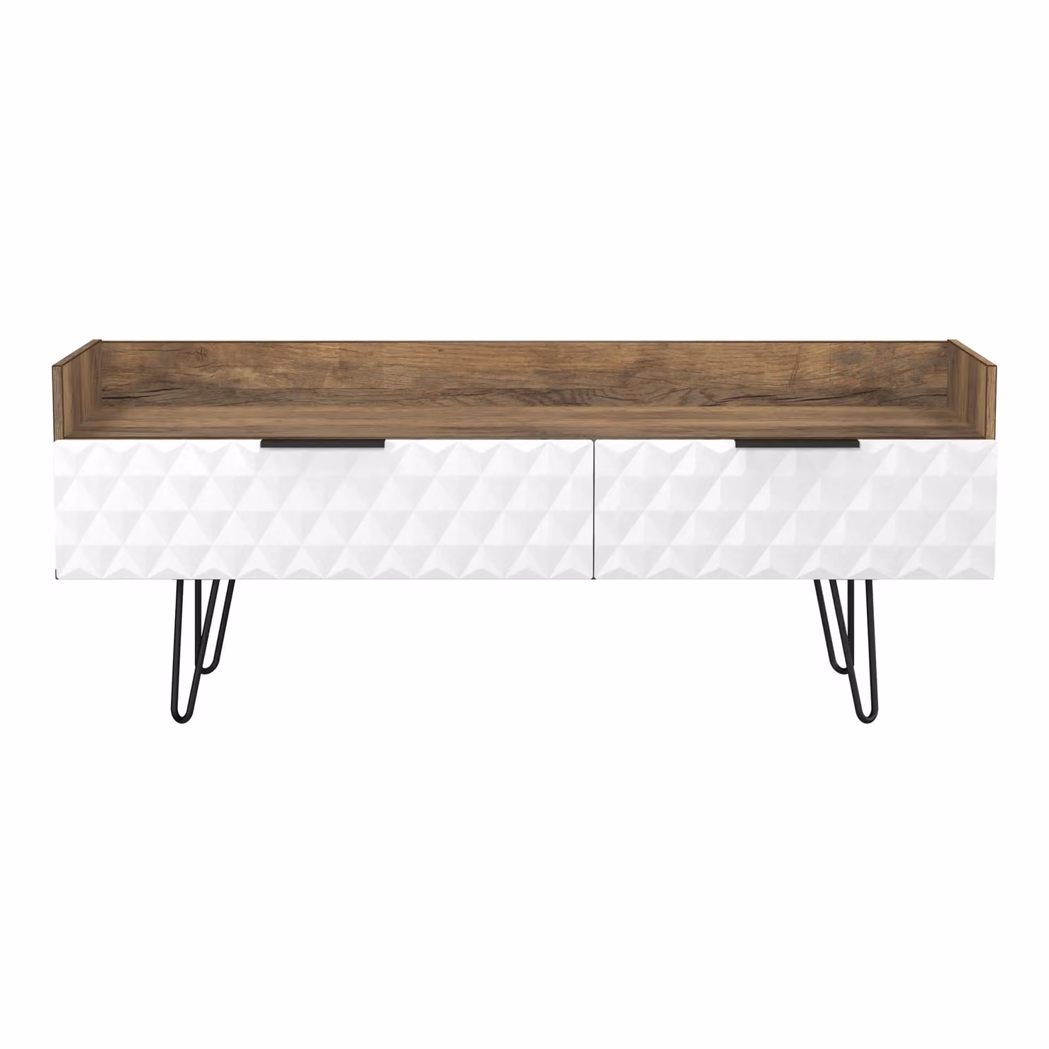 2 U Islay Ready Assembled 2 Drawer Coffee TV Unit in White – 2