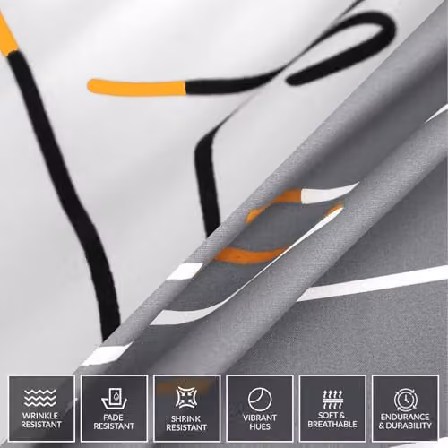 Pamposh King Size Reversible Microfibre Duvet Cover Set in Grey with Zipper Closure, W/D/H: 220 x 220 x 180 cm – 5