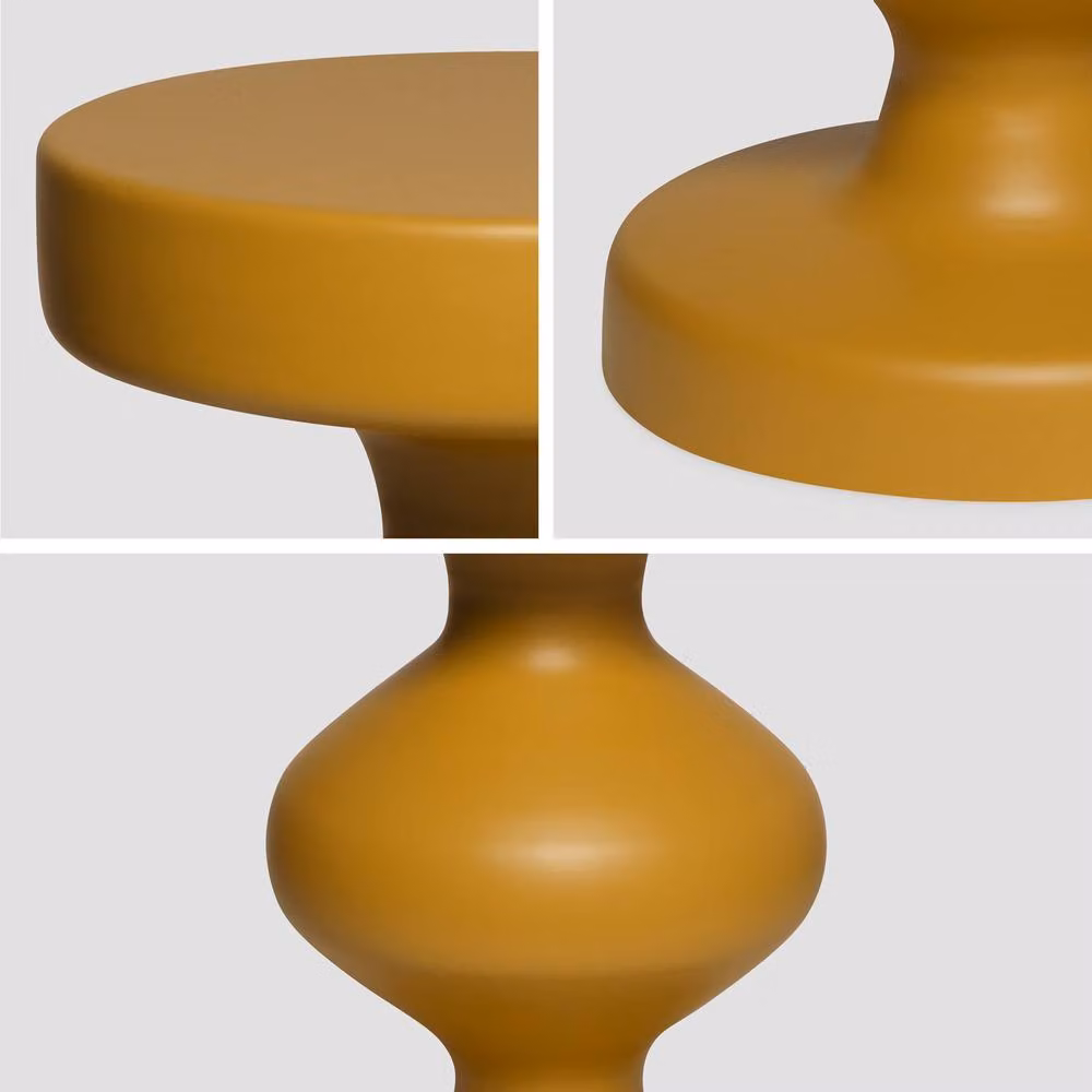 sweeek Metal Side Table in Yellow, W/D/H: 29.5 x 29.5 x 75 cm – 2