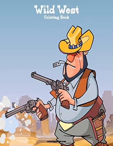 Wild West Coloring Book 1: Volume 1 Multicolour Adult Coloring Book by Createspace