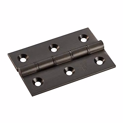 Loops 2 Pack Matt Bronze Brass Washered Butt Hinges W/D/H: 76 x 50 x 2.5 mm – 2
