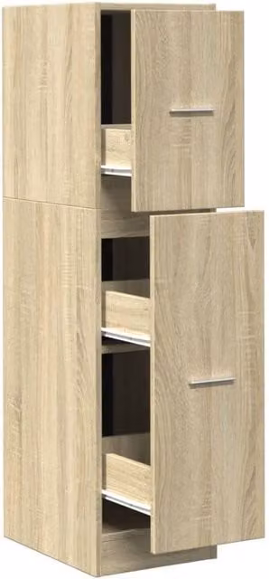 Berkfield Home Apothecary Cabinet in Sonoma Oak, W/D/H: 30 x 30 x 118 cm – 1
