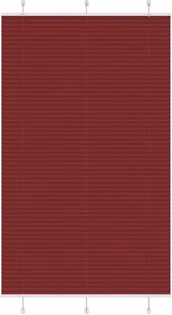 Berkfield Home Single Pleat Corded Blind in Bordeaux Red, W: 120 cm, H: 200 cm, Semi-Transparent Polyester Fabric