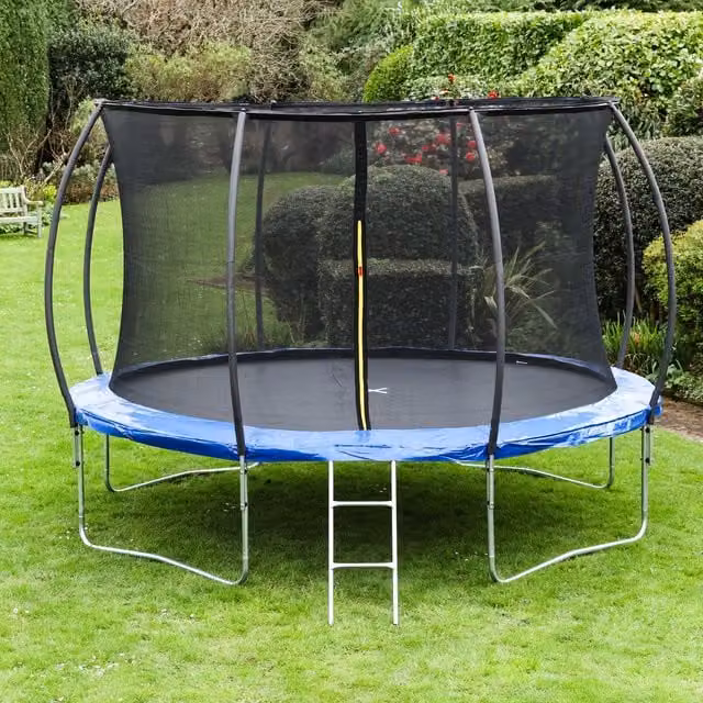 Leapfrog 14ft Lantern Shaped Trampoline with Safety Net in Blue and Green