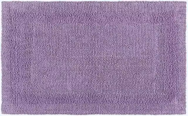 Homescapes Luxury Extra Large Reversible Cotton Bath Mat, Purple, W/D/H: 70 x 120 cm