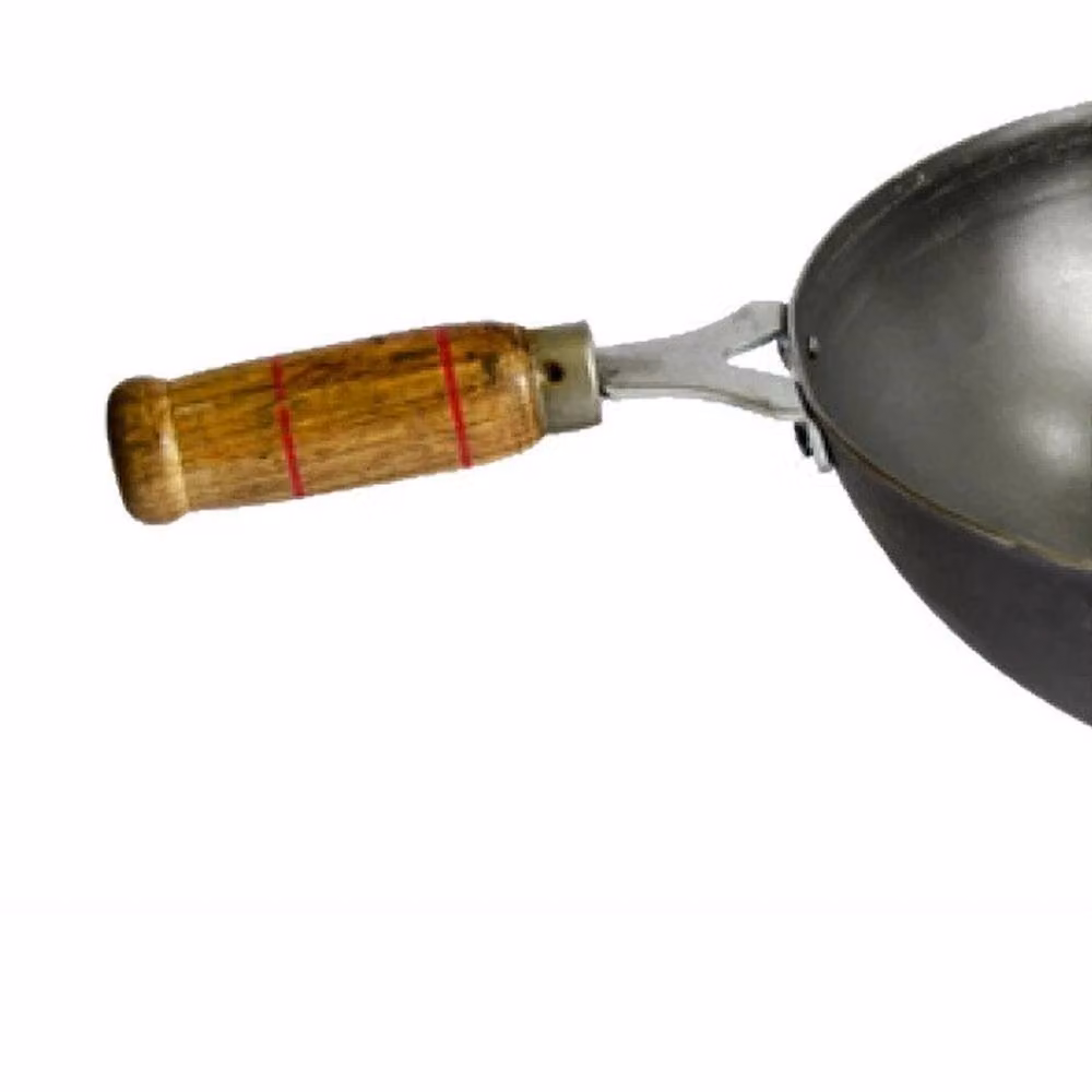 SPETLEK Cast Iron Karahi Deep Wok Fry Pan, Black, Diameter: 25 cm – 3