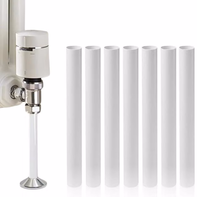 Garden Mile 8 Piece White Plastic Radiator Pipe Cover Set