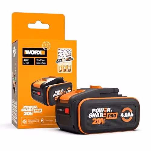 Worx WA3644 20V 4.0Ah PowerShare Battery, Black – 1
