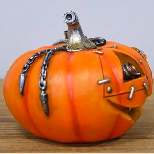 Gifts Direct 2 U Steampunk Orange Halloween Pumpkin Tabletop Ornament – 2