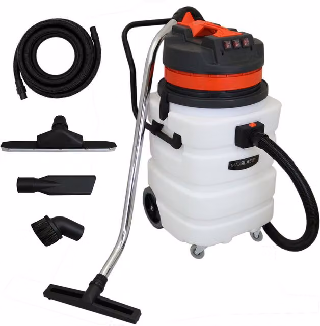 MAXBLAST 90L Wet and Dry Vacuum Cleaner with 5m Hose, Silver