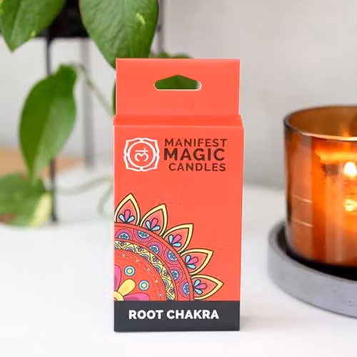 KDMD Manifest Magic Red Root Chakra Soy Wax Candles, Pack of 12 – 4