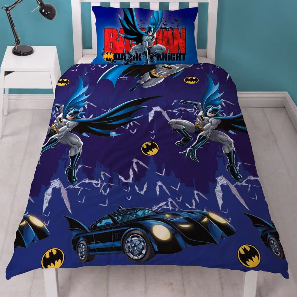 Batman Reversible Single Duvet Set and Pillowcase in Multicolour, W/H: 90 x 200 cm – 2