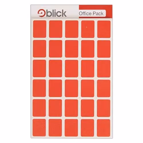 Blick Red Self Adhesive Rectangular Paper Labels, 19mm x 25mm, 960 Pack