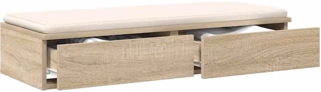 Berkfield Home Traditional Bed Drawers in Sonoma Oak, Light Tan, W/D/H: 90 x 36.5 x 16.5 cm