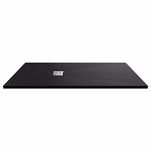 nuie NLT91063 Modern Slimline Rectangular Shower Tray, Slate Black, W: 170 cm, D: 80 cm, H: 3.3 cm – 1