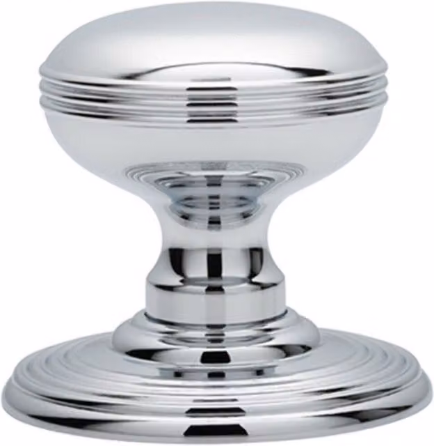 Loops Pair of Textured Mortice Door Knobs with Concealed Rose in Chrome, 70mm Diameter