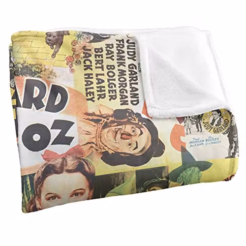 LOGOVISION The Wizard of Oz Silky Touch Super Soft Fleece Throw Blanket, White, W: 152 cm, D: 127 cm – 2