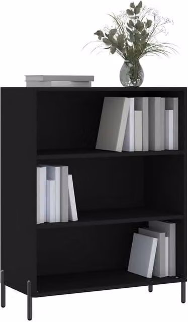 Berkfield Home Modern Black Shelf Cabinet, W/D/H: 69.5 x 32.5 x 90 cm