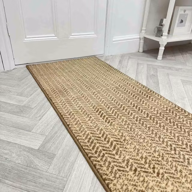 runrug Empire Hallway Carpet Runner Rug in Light Brown, W/D: 60 x 210 cm