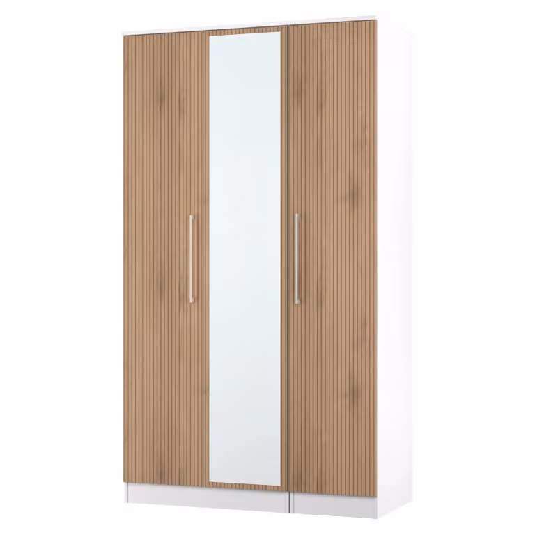 Ready Assembled 2 U Gloucester Tall Triple Mirror Wardrobe in White