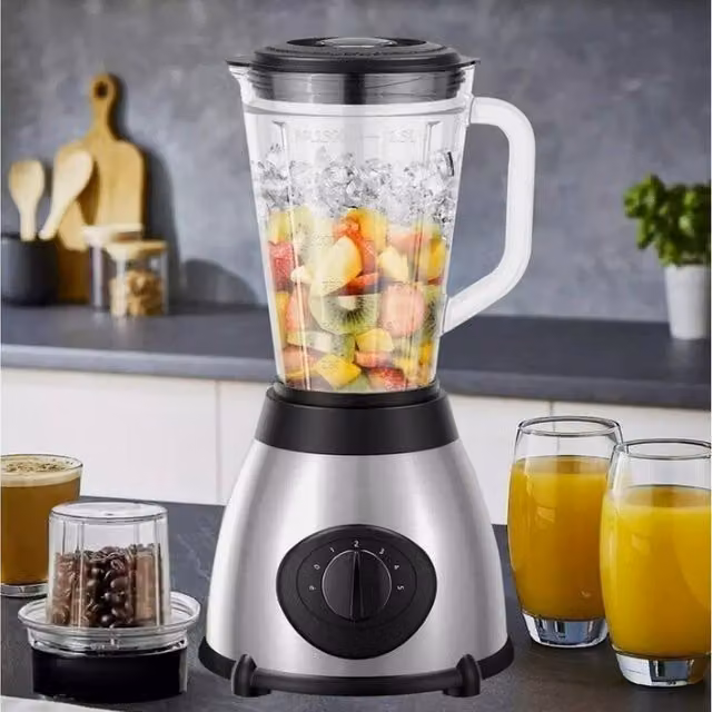 SPETLEK 2 in 1 Juicer Blender, Fruit Grinder and Smoothie Maker in Silver Stainless Steel