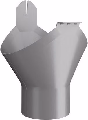 Lindab Half Round Galvanised Steel Gutter Outlet, Anthracite Grey, 150mm